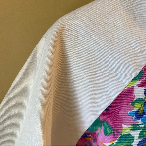 Vintage 90s Action West Floral Denim Jacket Women’s Mediun Cottagecore - Picture 12 of 12